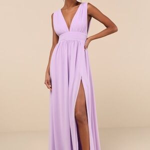 Lulus Heavenly Hues Lavender Maxi Dress Purple - Size XL